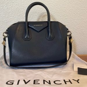 Givenchy Antigona Sugar Goat Leather Blue Small